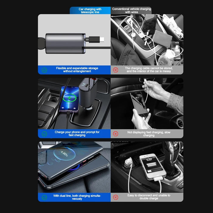 4 in 1 Retractable Charger